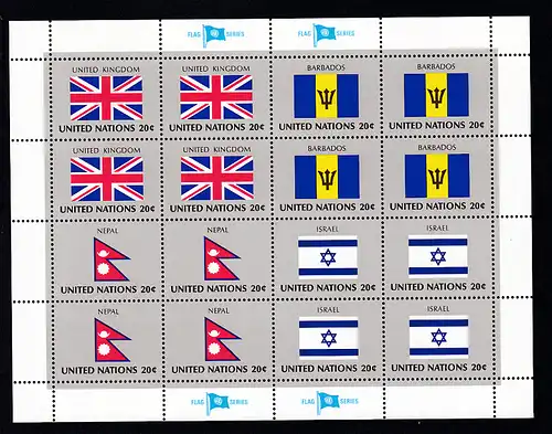 Flaggen der UNO-Mitgliedsstaaten IV, Kleinbogensatz **
