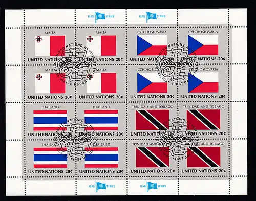 Flaggen der UNO-Mitgliedsstaaten II, Kleinbogensatz 