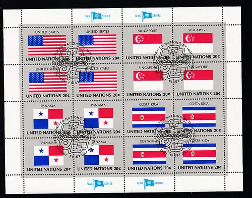 Flaggen der UNO-Mitgliedsstaaten II, Kleinbogensatz 