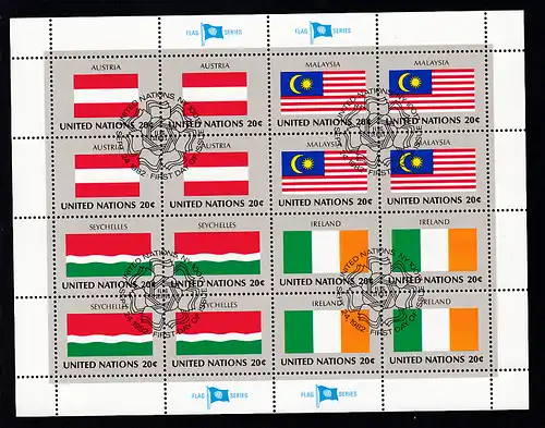 Flaggen der UNO-Mitgliedsstaaten III, Kleinbogensatz 