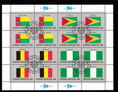 Flaggen der UNO-Mitgliedsstaaten III, Kleinbogensatz 