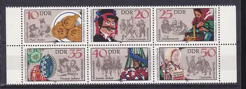 Sorbische Volksbräuche Seitenrand-Sechserblock **