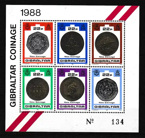 Neue Münzen 1988 Blockausgabe, **