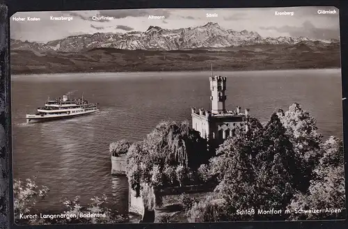 Kurort Langenargen am Bodensee Schloß Montfort mit Schweizer Alpen