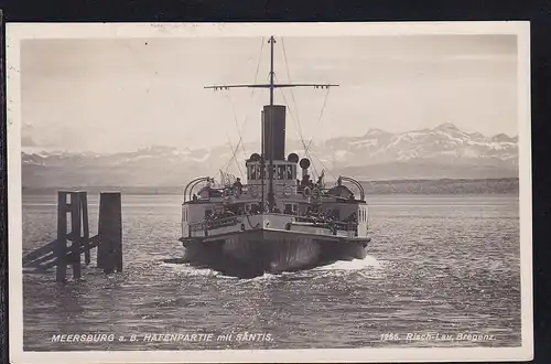 Meersburg a.B. Hafenpartie mit Säntis