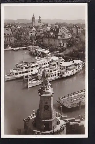 Dampfer "Bavaria" und Dampfer "Deutschland" im Lindauer Hafen