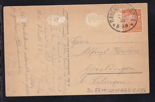 Dampfer "Friedrichshafen", Karte rs Leimrest