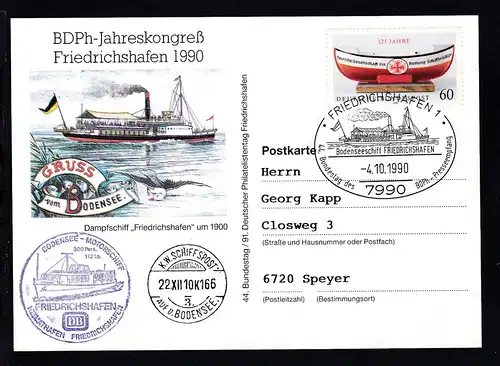 Friedrichshafen Sonderstempel FRIEDRICHSHAFEN 1 7990 Bodenseeschiff 