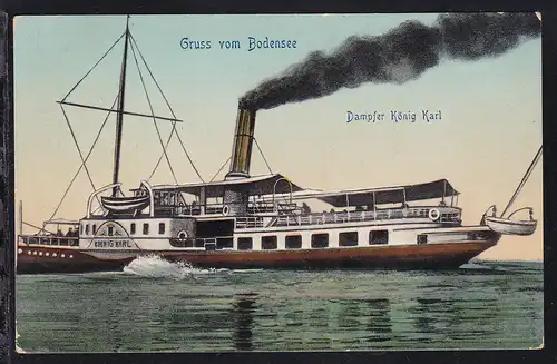Dampfer "König Karl", Marke entfernt