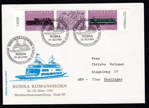 100 Jahre Gotthard-Bahn auf Sonderumschlag zur ROBRA 82