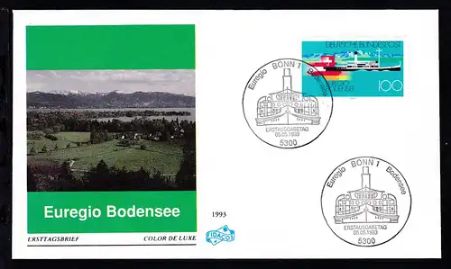 Euregio Bodensee auf FDC ohne Anschrift