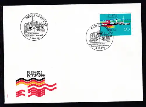 Euregio Bodensee auf FDC ohne Anschrift