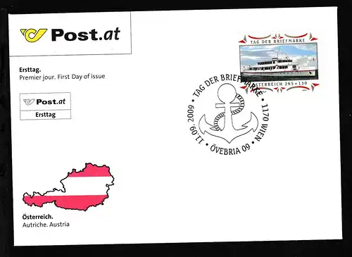 Tag der Briefmarke 2009 auf FDC ohne Anschrift