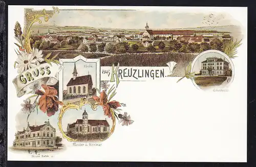 Gruss aus Kreuzlingen, Kreuzlingen um 1900, Repro 1990