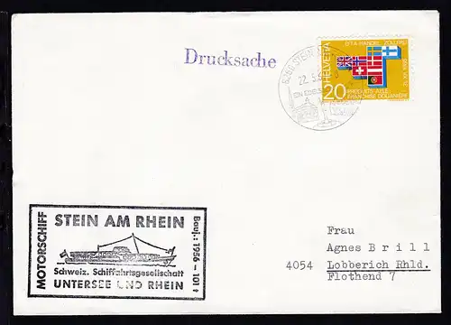 OSt. Stein am Rhein 22.5.67 + Cachet MS Stein am Rhein auf Brief