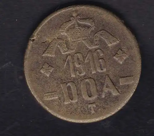 Deutsch-Ostafrika 20 Heller Tabora 1916 schmale Krone Messing, SS