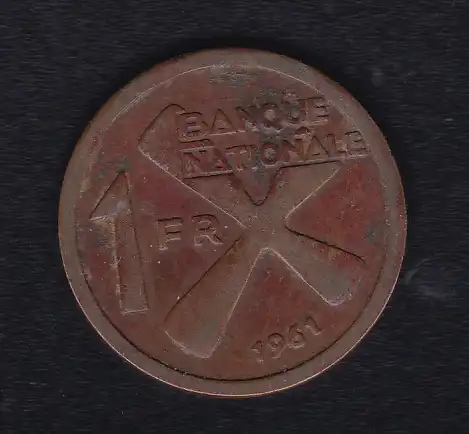 Katanga 1 Franc 1961, SS