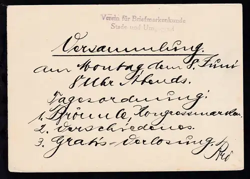 42. Deutscher Philatelistentag 1936 als Einladungskarte  des Verein  für