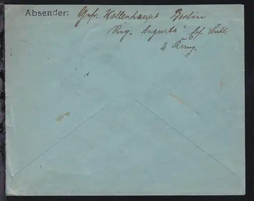 K.PR. KÖNIGIN AUGUSTA GARDEREGIMENT  2. KOMP Feldpost-Briefstempel Ers.-Batl. 