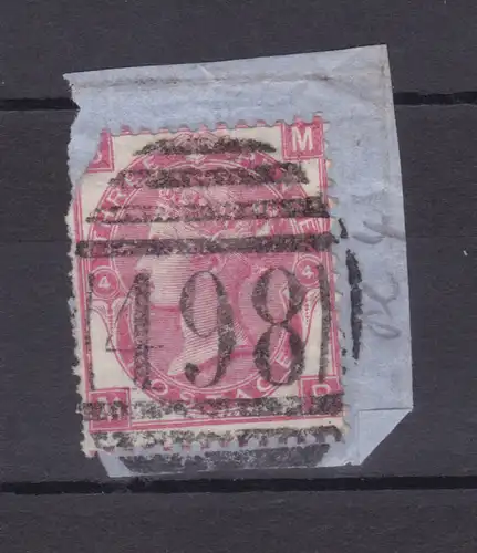 Königin Viktoria 3 P. auf Briefstück, beschädigt
