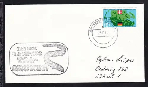 MARINESCHIFFSPOST 52 a 23.09.85 + Cachet Tender "Lech" auf Brief