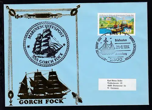 KIEL1 2300200 JAHRE SCHLESWIG-HOLSTEINER CANAL Briefmarken Ausstellung 