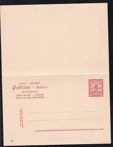 Postkarte Ziffer 10 Pfg./10 Pfg.
