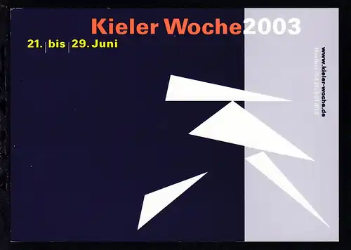 DEUTSCHE SCHIFFSPOST Schonerbrigg GREIF TEILNAHME AN DER KIELER WOCHE 2003
