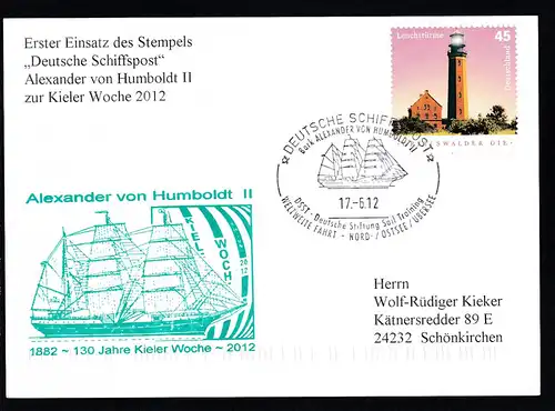 DEUTSCHE SCHIFFSPOST Bark ALEXANDER VON HUMBOLDT II DSST-Deutsche Stiftung 