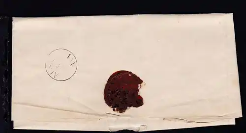 Meseritz 1854 R2 MESERITZ 4.7. auf Dienstbrief nach Kutschkau