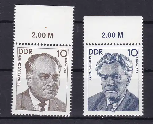 Persönlichkeiten der deutschen Arbeiterbewegung,Oberrandstücke **