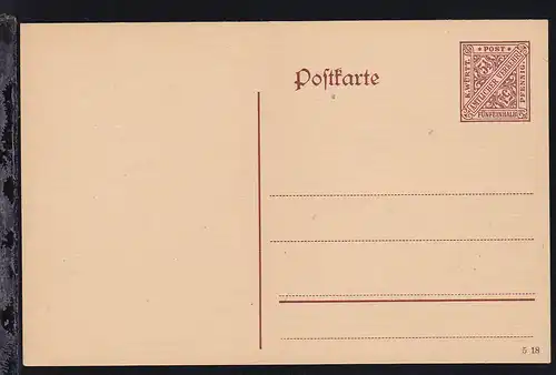 Dienstpostkarte 5½ Pfg. 