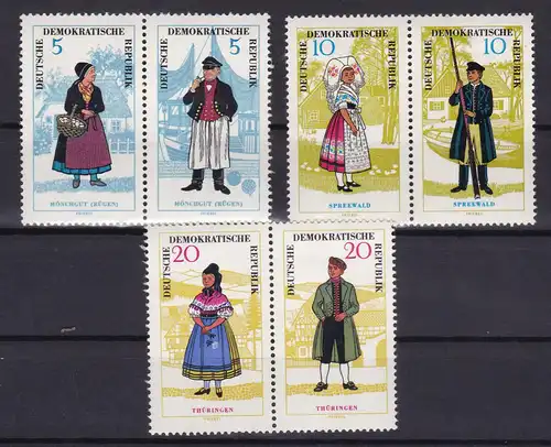 Volkstrachten (I), 3 Zusammendrucke **