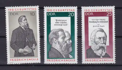 150. Geburtstag von Friedrich Engels, **