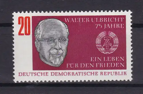 75. Geburtstag von Walter Ulbricht, **