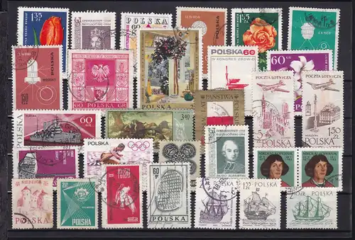 Polen 1 Steckkarte mit Marken, gestempelt