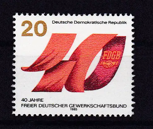 40 Jahre Freier Deutscher Gewerkschaftsbund, **