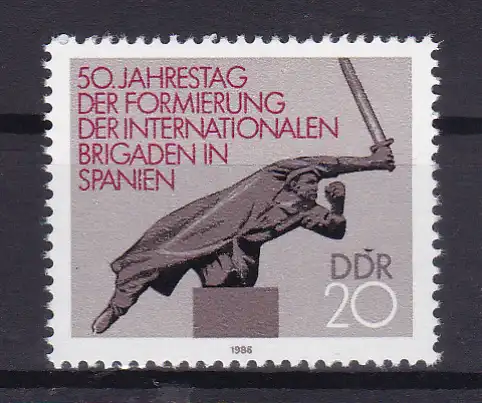 50. Jahrestag der Formierung der Internationalen Brigaden in Spanien, **