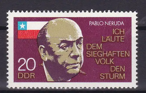 Gedenken an Pablo Neruda, **