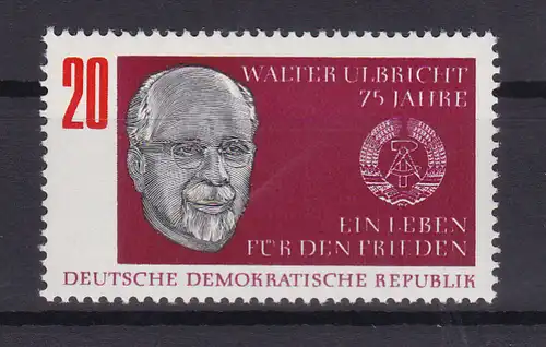 75. Geburtstag von Walter Ulbricht, **
