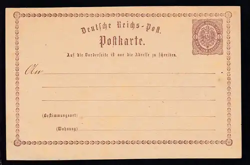 Adler ½  Gr., Karte rs Leimrest