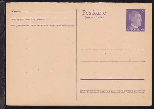 Hitler 6 Pfg. Antwortteil