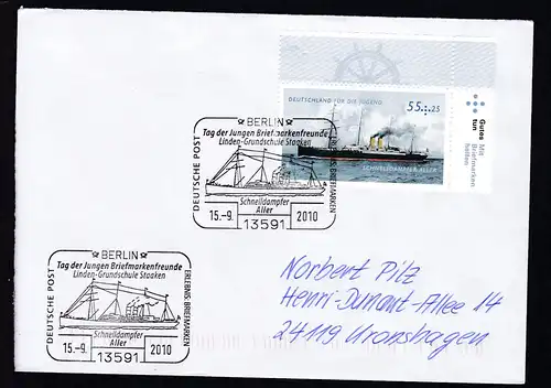 BERLIN 13591 DEUTSCHE POST ERLEBNIS BRIEFMARKEN  