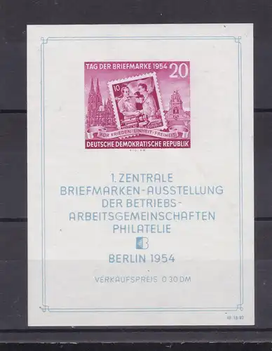 Briefmarken-Ausstellung Block **