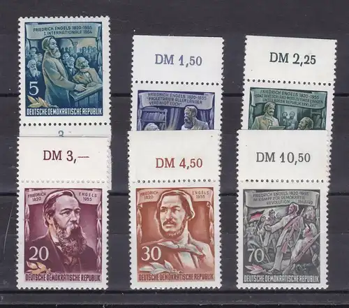 60. Todestag von Friedrich Engels Ober- bzw. Unterrandstücke, **