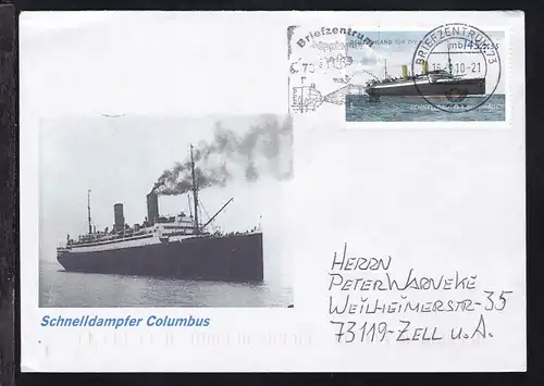 Jugend 2010 Historische Schnelldampfer 145+55 C. auf Sonderumschlag