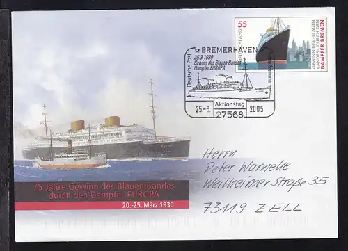 BREMERHAVEN 27568 Deutsche Post Erlebnis Briefmarken Aktionstag 25.3.1935