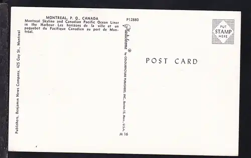 Dampfer "Canada" in Montreal