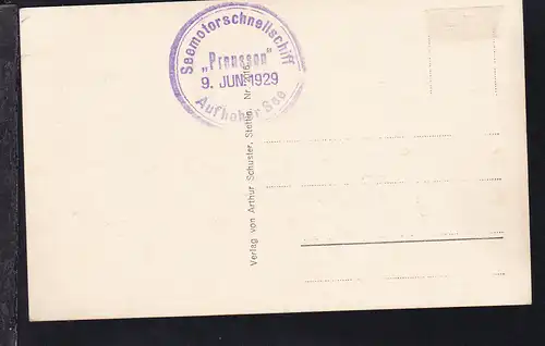 MS "Preussen", mit Bordstempel