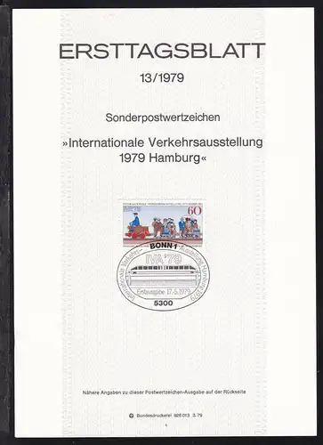 Ertstagsblatt Internationale Verkehrsausstellung hamburg 1979